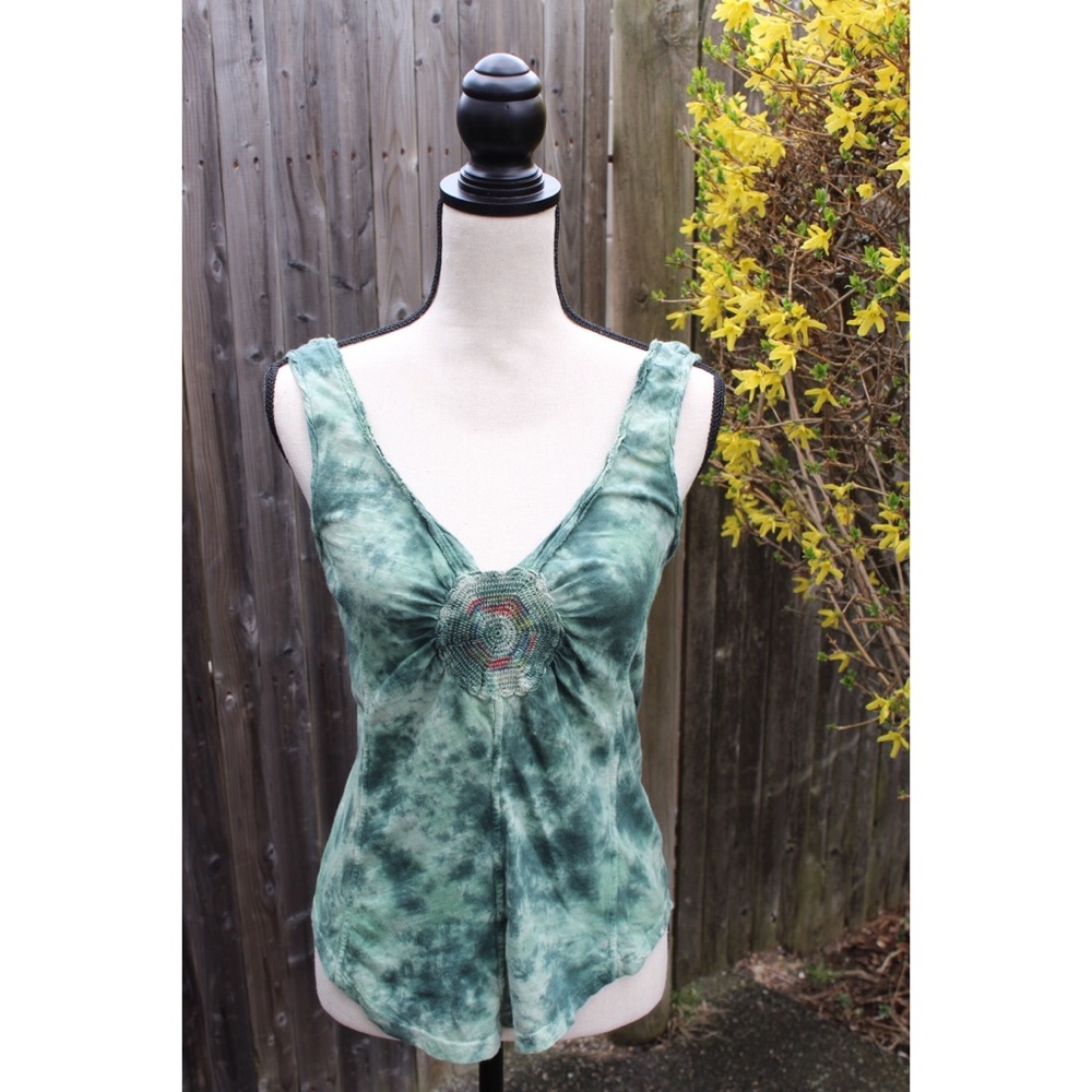 Vintage Free People Boho Tie Dye Tank Top